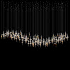 Crystal Icicle Saucer Chandelier