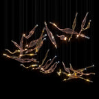 Blush Ribbon Wave Chandelier