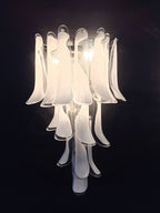Murano Wall Lamp | 16 White Petal Glass | Set of 2