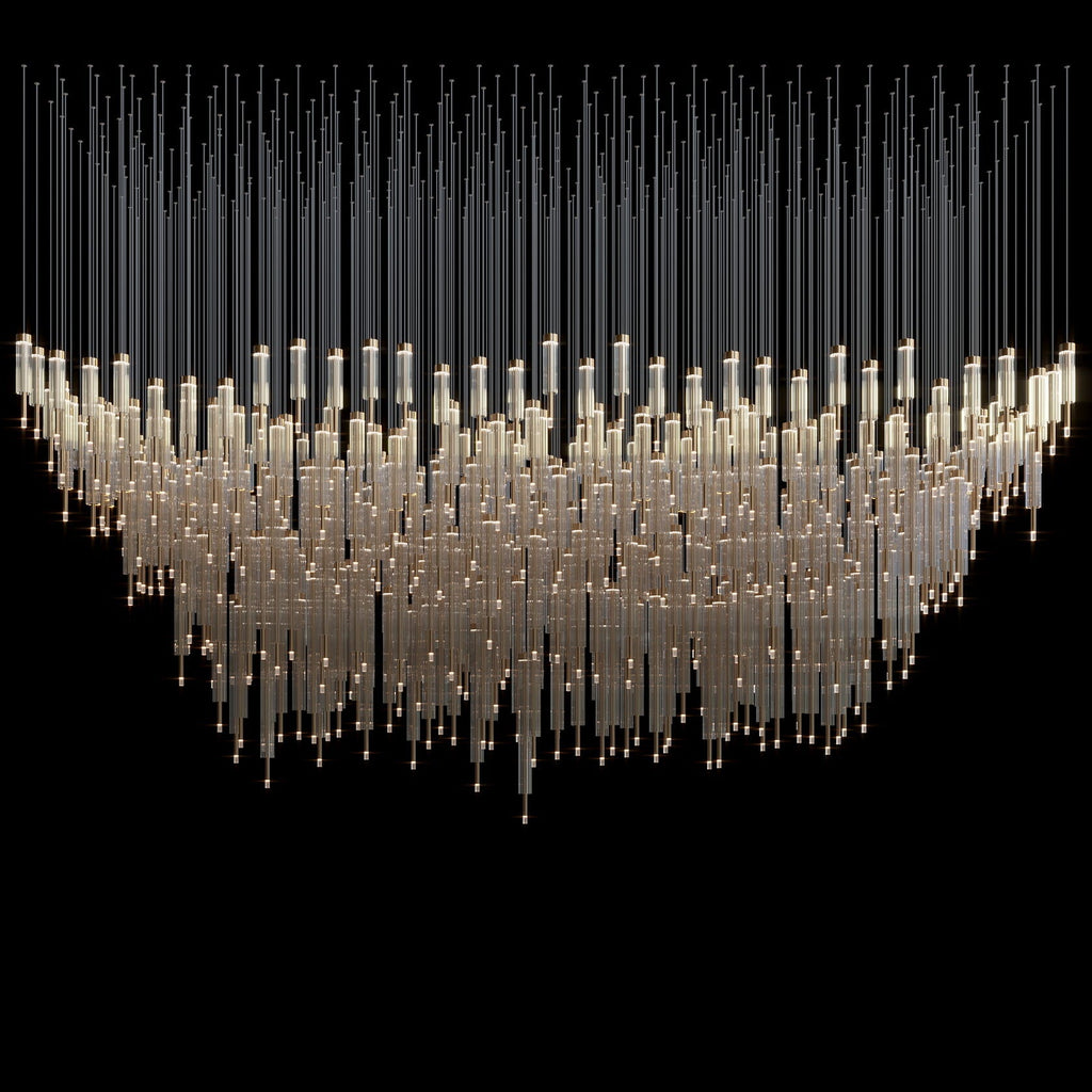 Crystal Tube Rain Chandelier