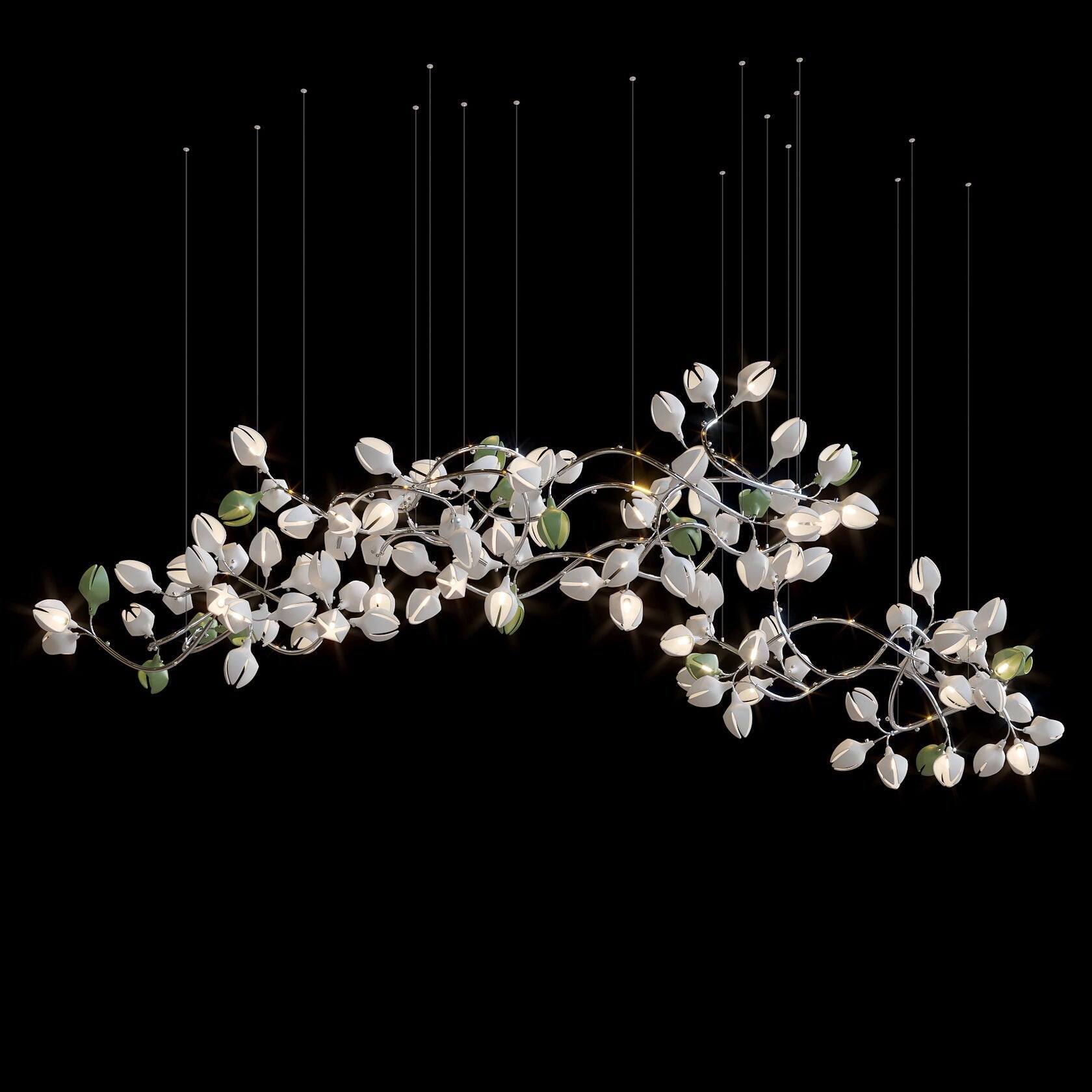 Aqua Pod Vine Chandelier