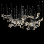 Crystal Twist Panel Chandelier