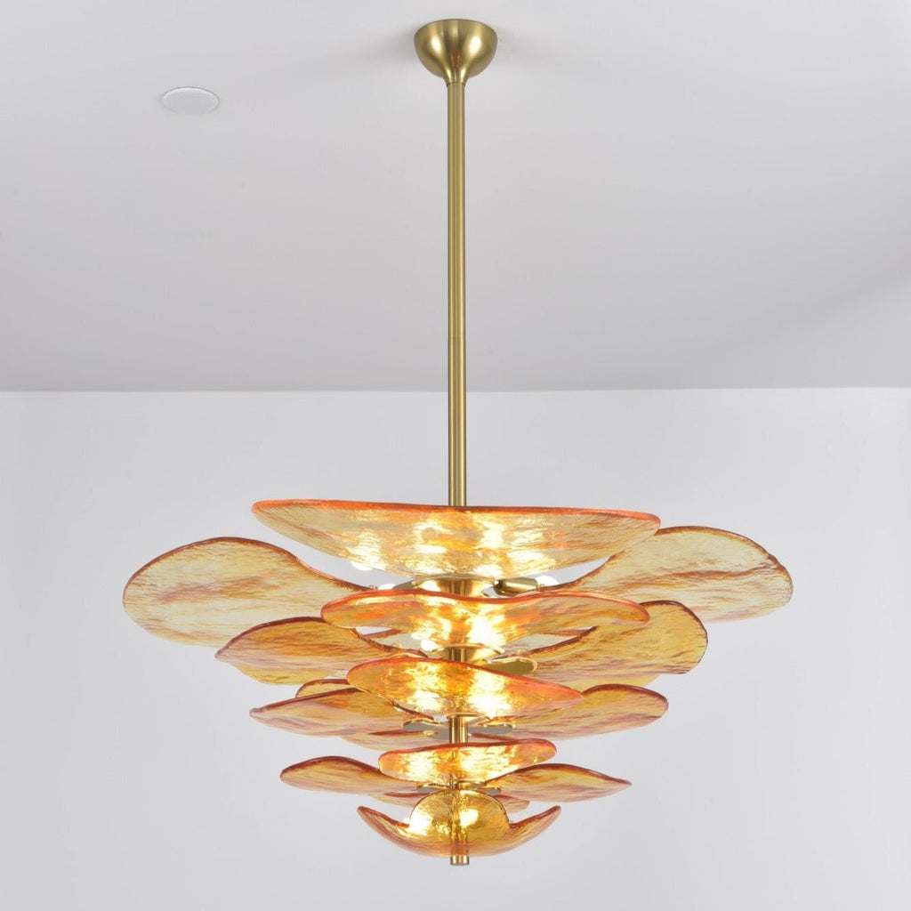 Petals Glass Chandelier Murano lighting by Bling Lighting Studio