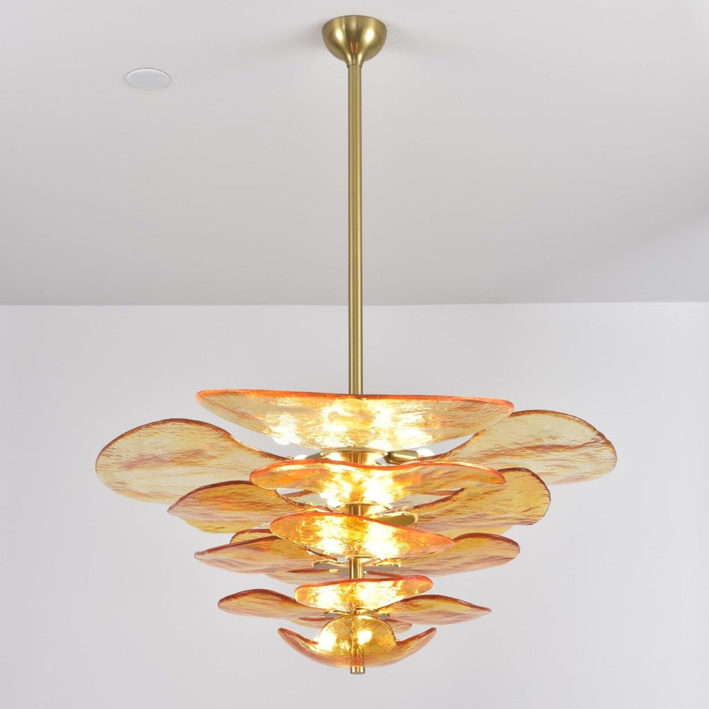 Petals Glass Chandelier Murano lighting by Bling Lighting Studio