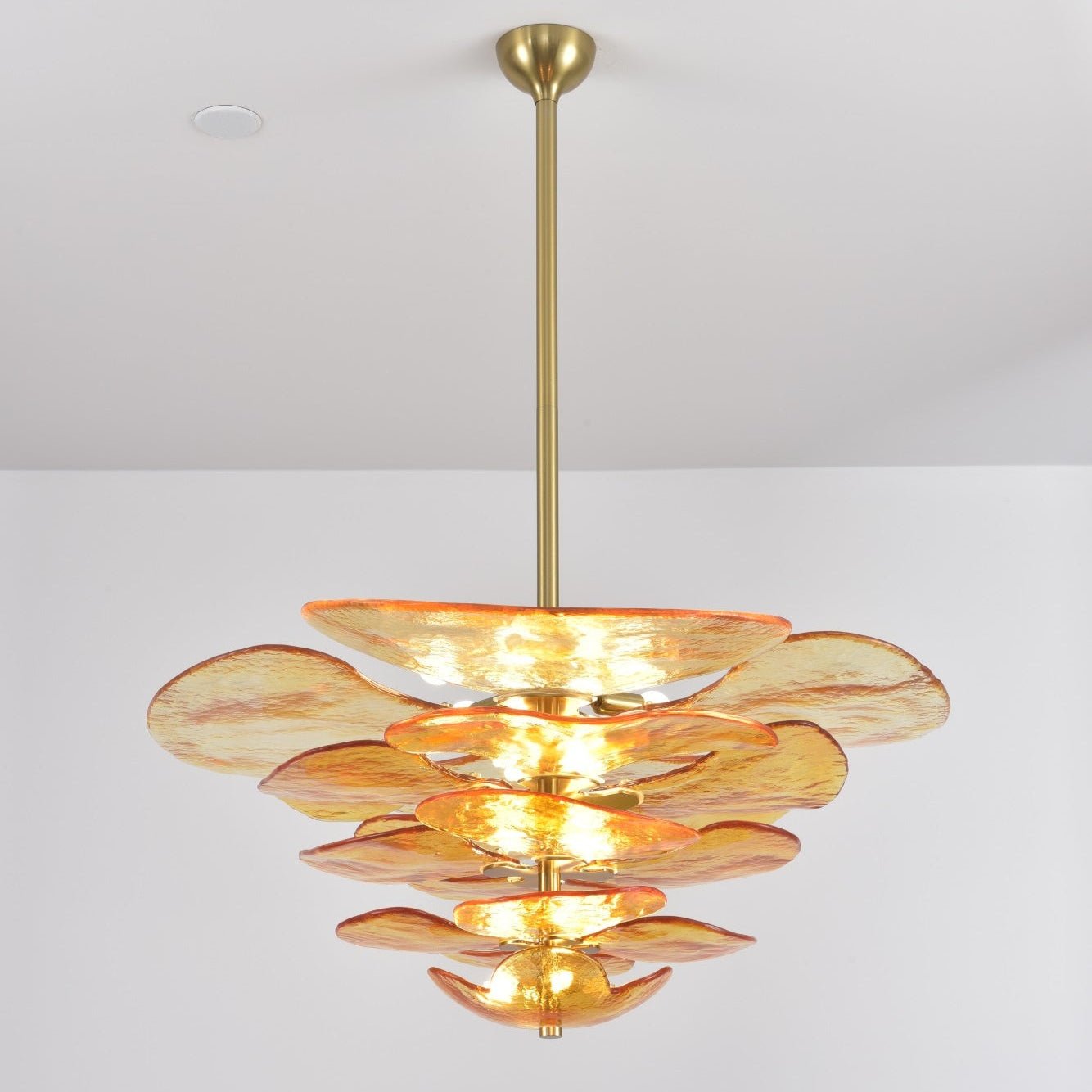Petals Glass Chandelier Murano lighting by Bling Lighting Studio