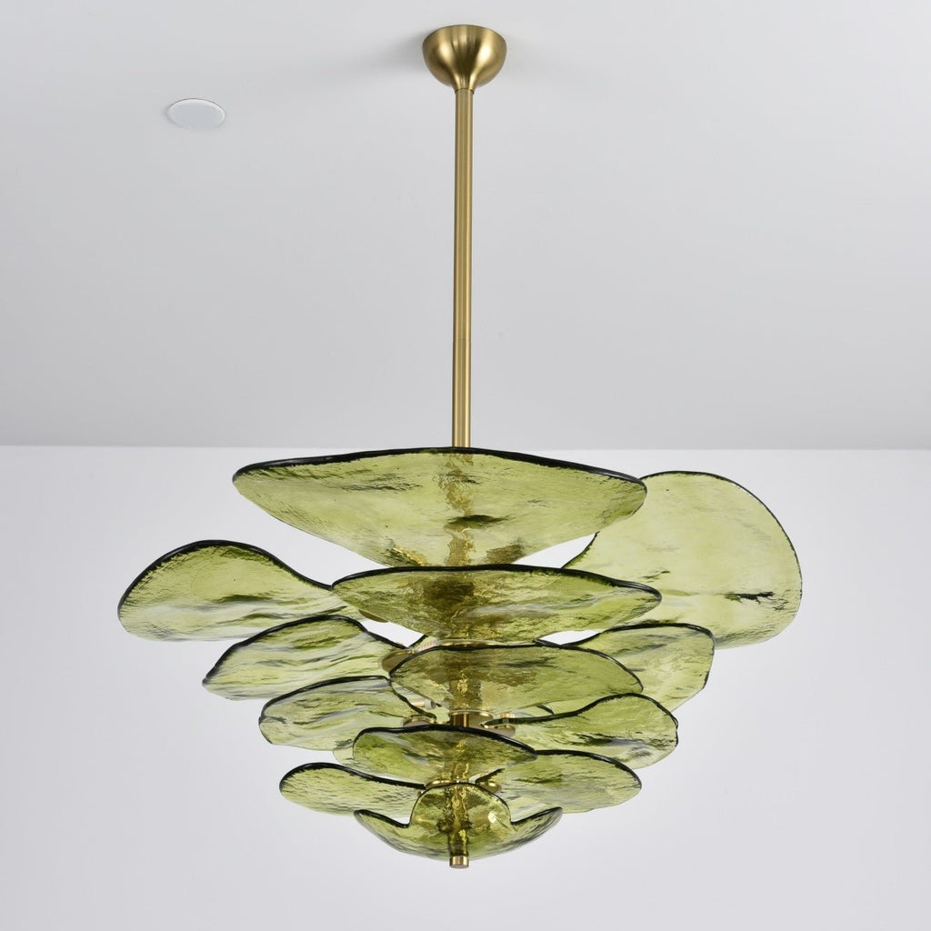 Petals Glass Chandelier Murano lighting by Bling Lighting Studio