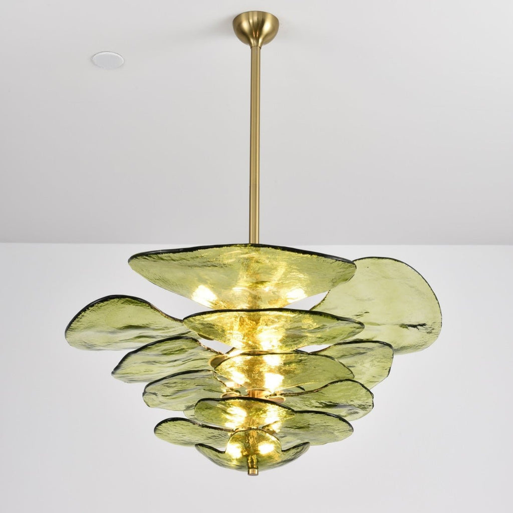 Petals Glass Chandelier Murano lighting by Bling Lighting Studio