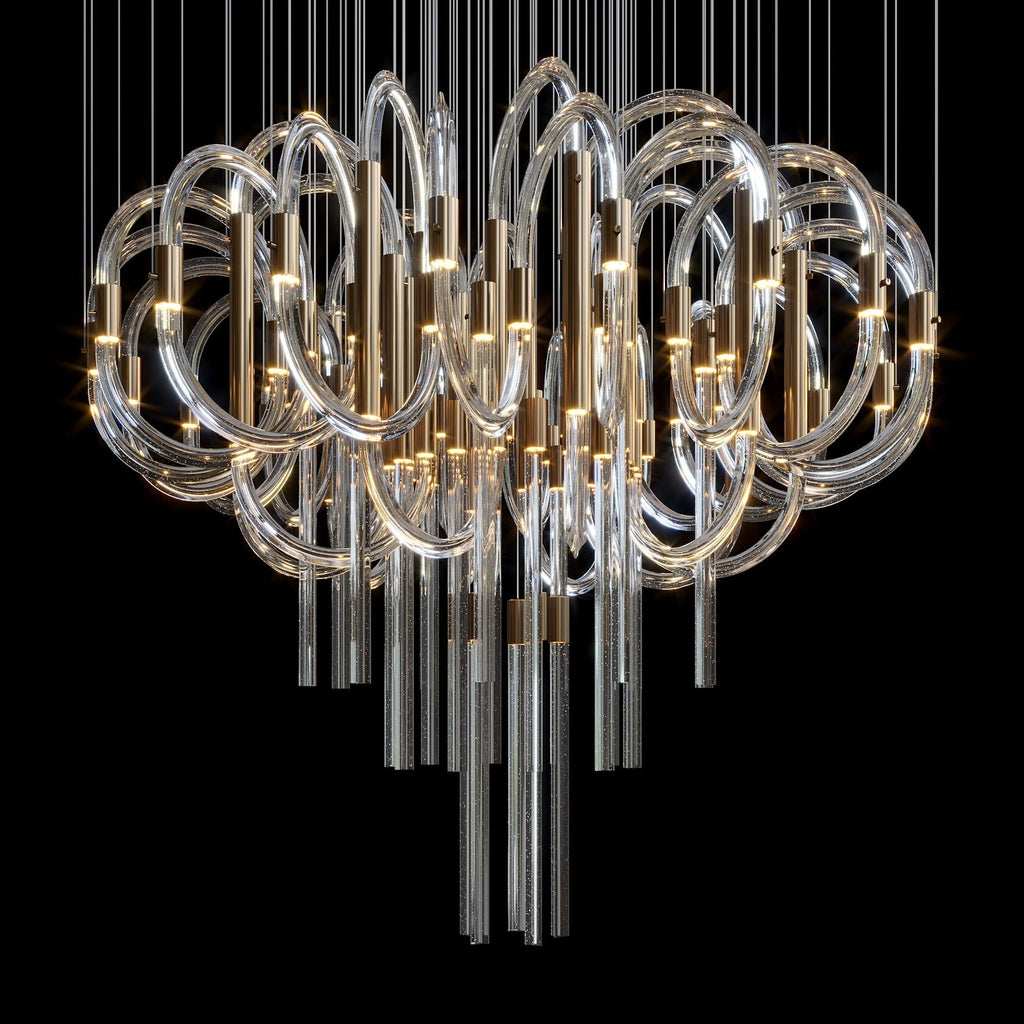 Crystal Ring Rain Chandelier