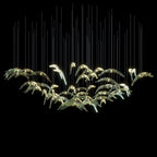 Glass Bird Flock Chandelier