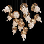 Mauve Jellyfish Cascade Chandelier