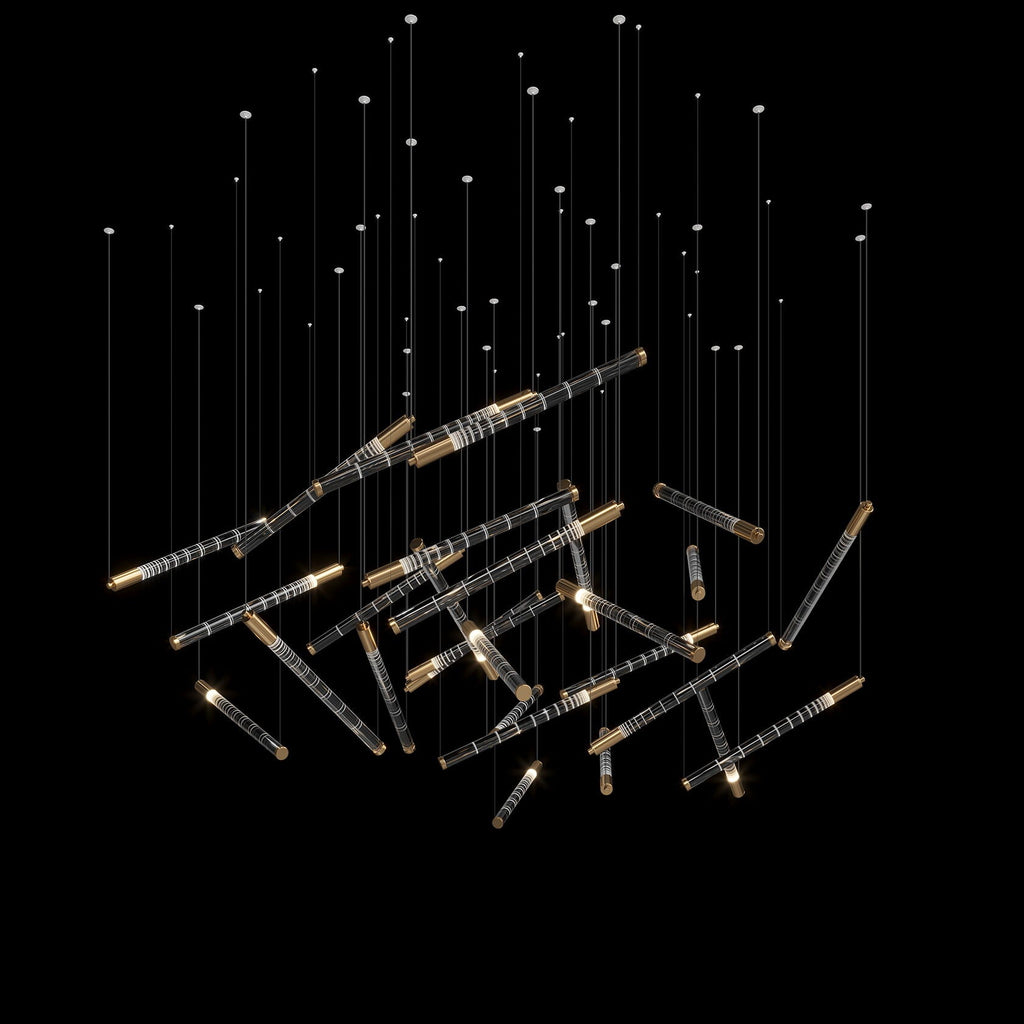 Linear Spark Scatter Chandelier