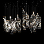 Crystal Twist Panel Chandelier