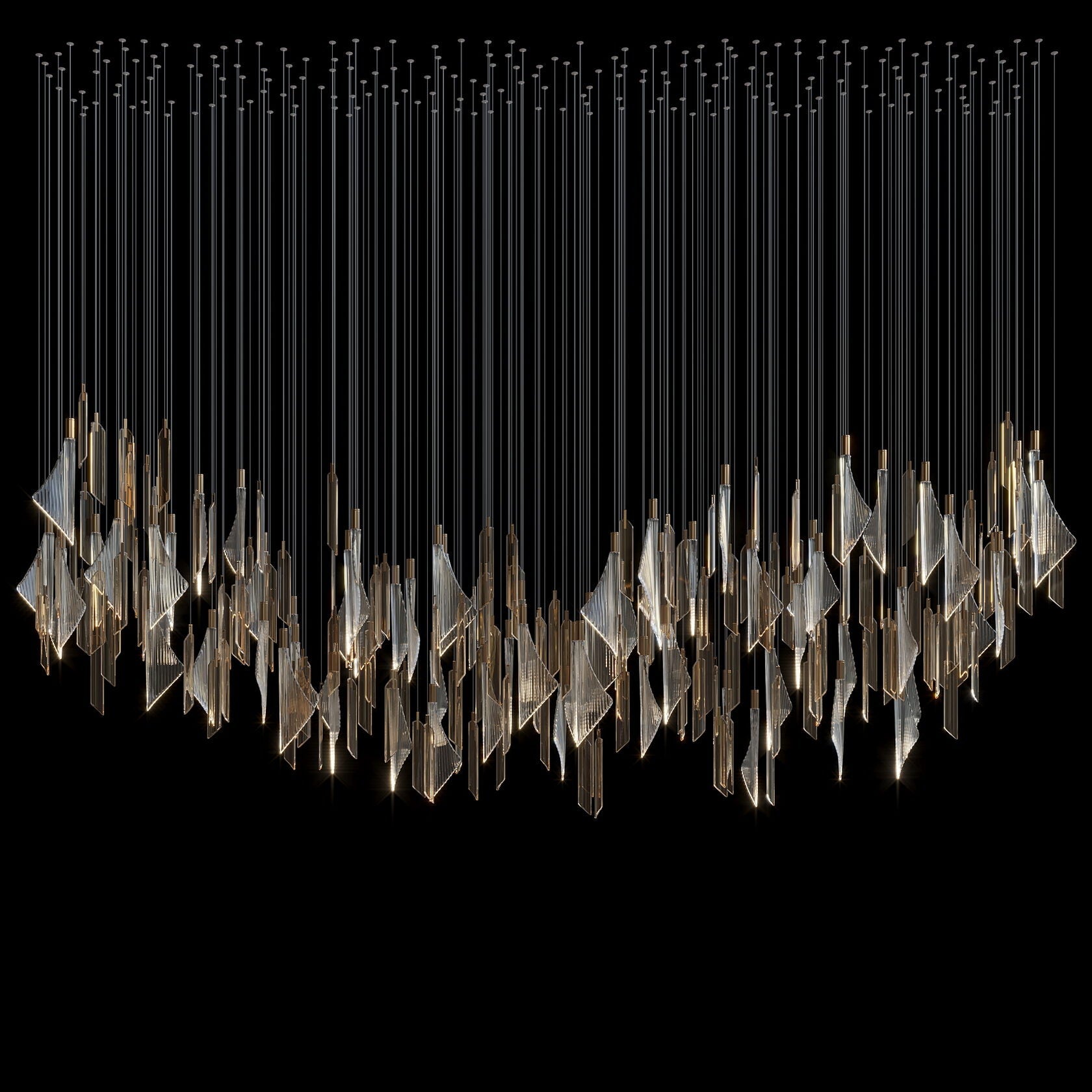 Crystal Sail Cascade Chandelier