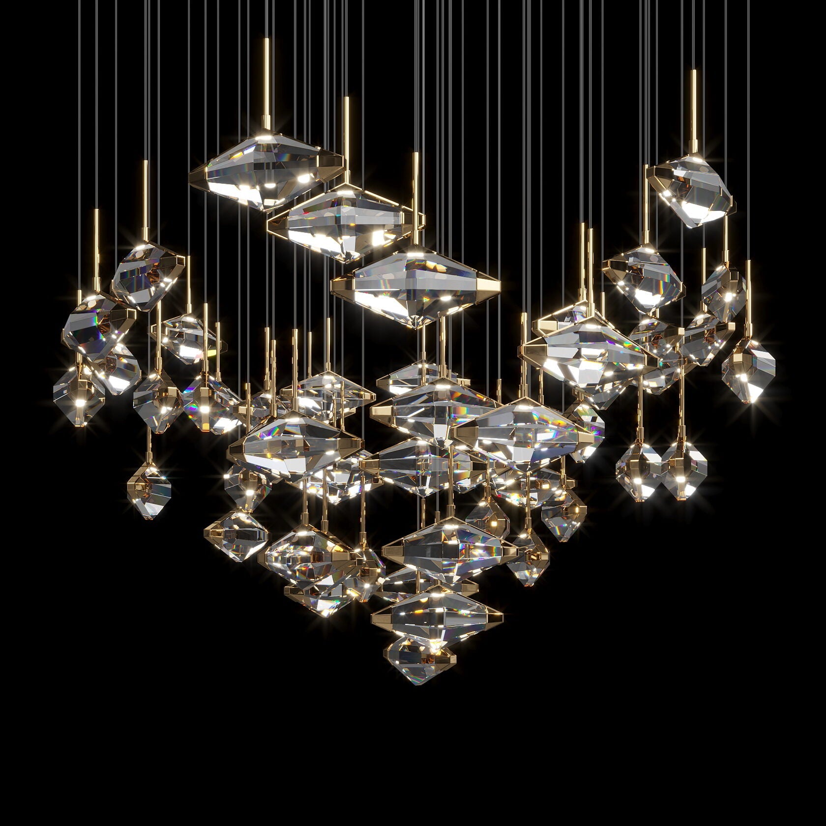 Amber Prism Constellation Chandelier