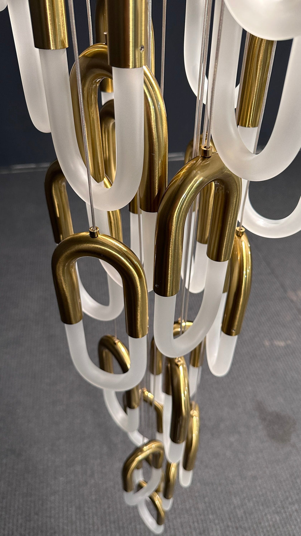 Glass Link Cascade Chandelier