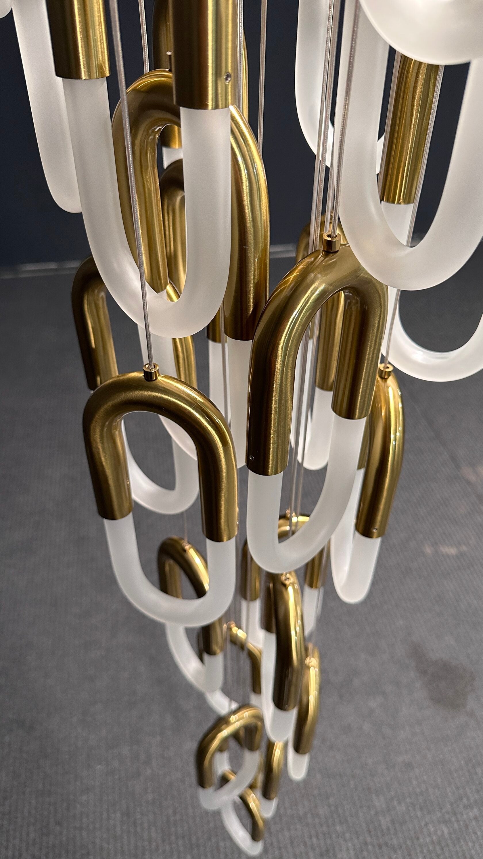 Glass Link Cascade Chandelier