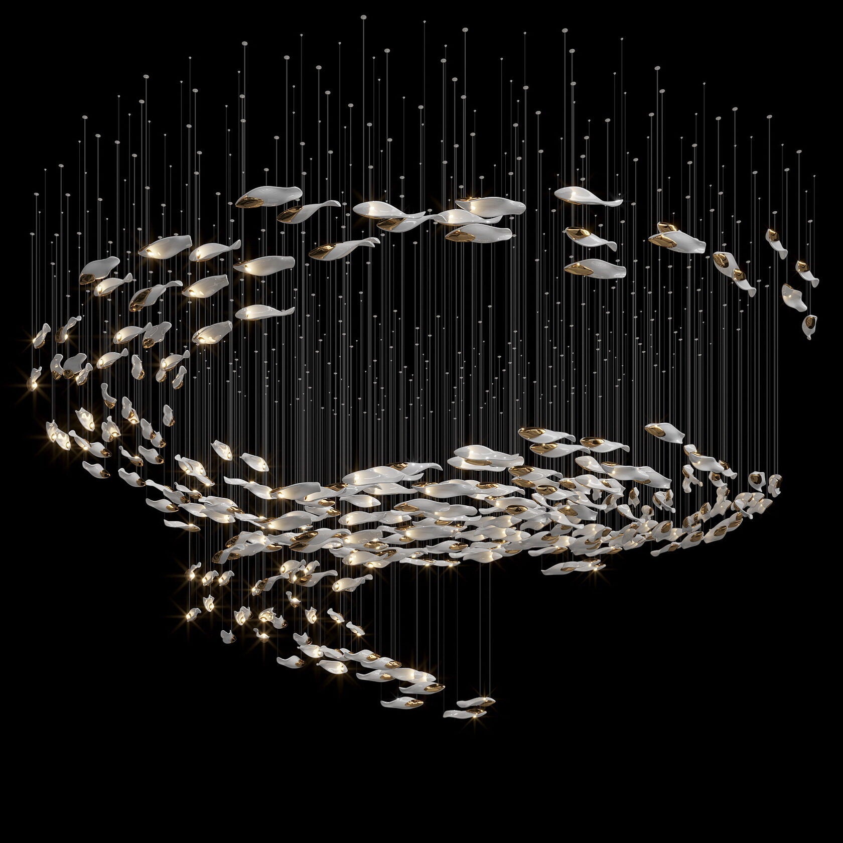Smoke Glass Current Chandelier