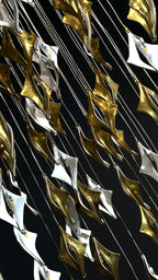 Black Gold Diamond Cascade Chandelier