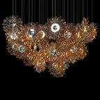Amber Sunburst Cluster Chandelier