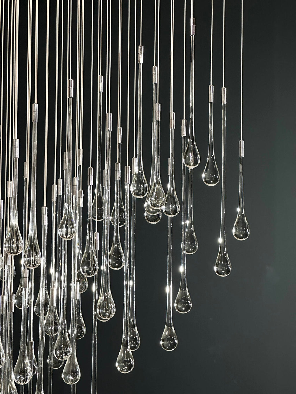 Crystal Tube Rain Chandelier