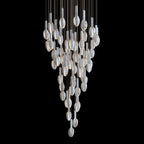 White Seed Pod Garland Chandelier