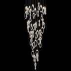 White Ribbon Loop Chandelier