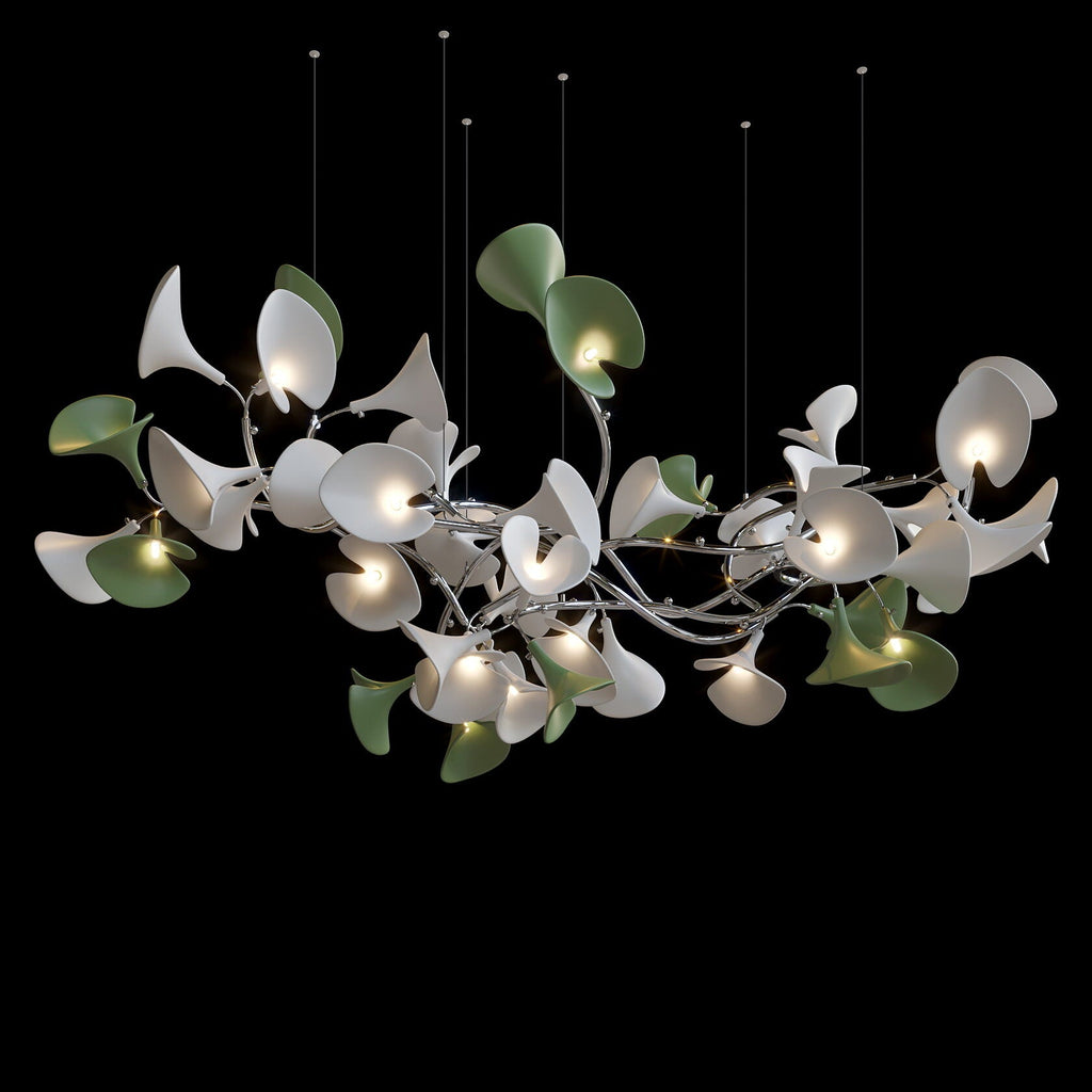 Monochrome Calla Vine Chandelier