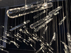 Linear Glass Rod Scatter Chandelier