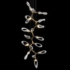 White Orbital Branch Chandelier