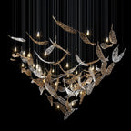 Crystal Feather Flight Chandelier
