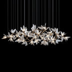White Orchid Garland Chandelier