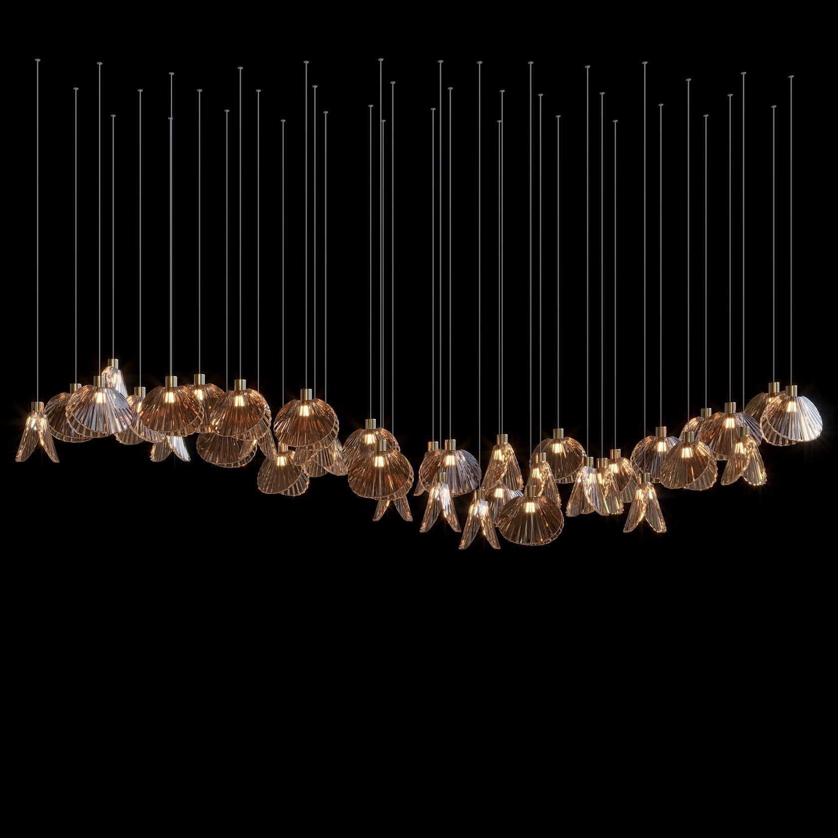 Crystal Shell Cluster Chandelier