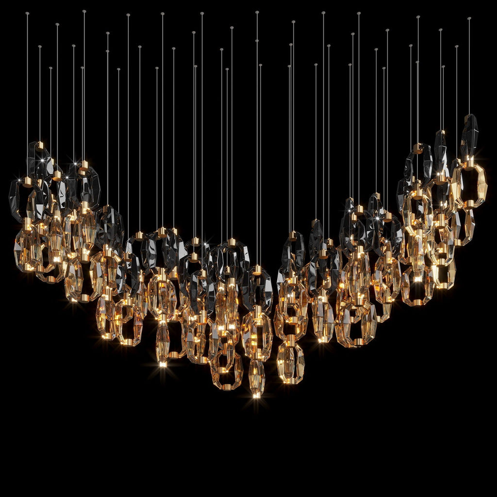 Violet Crystal Link Chandelier