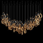 Violet Crystal Link Chandelier