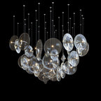 Smoke Glass Disc Cluster Chandelier