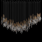 Clear Feather Glow Chandelier