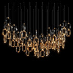 Violet Crystal Link Chandelier