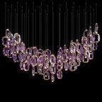 Violet Crystal Link Chandelier