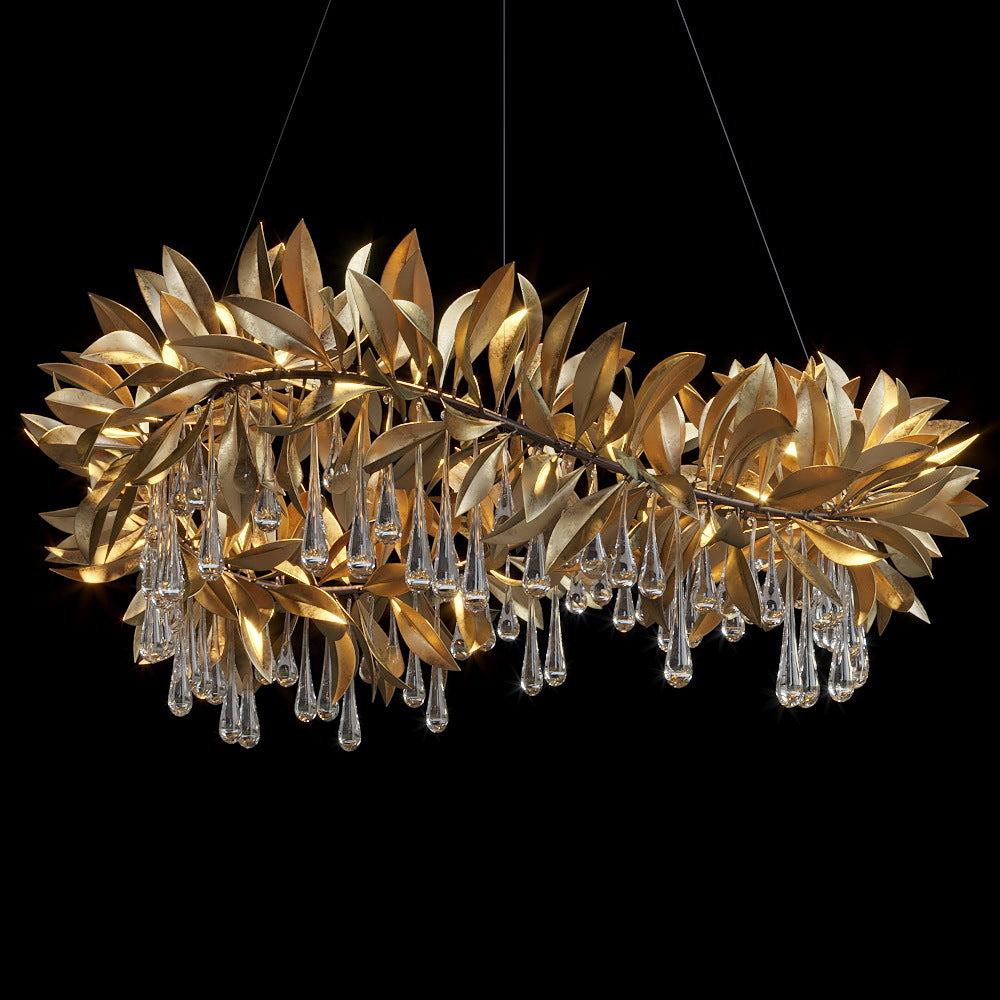 Olive Leaf Rain Chandelier