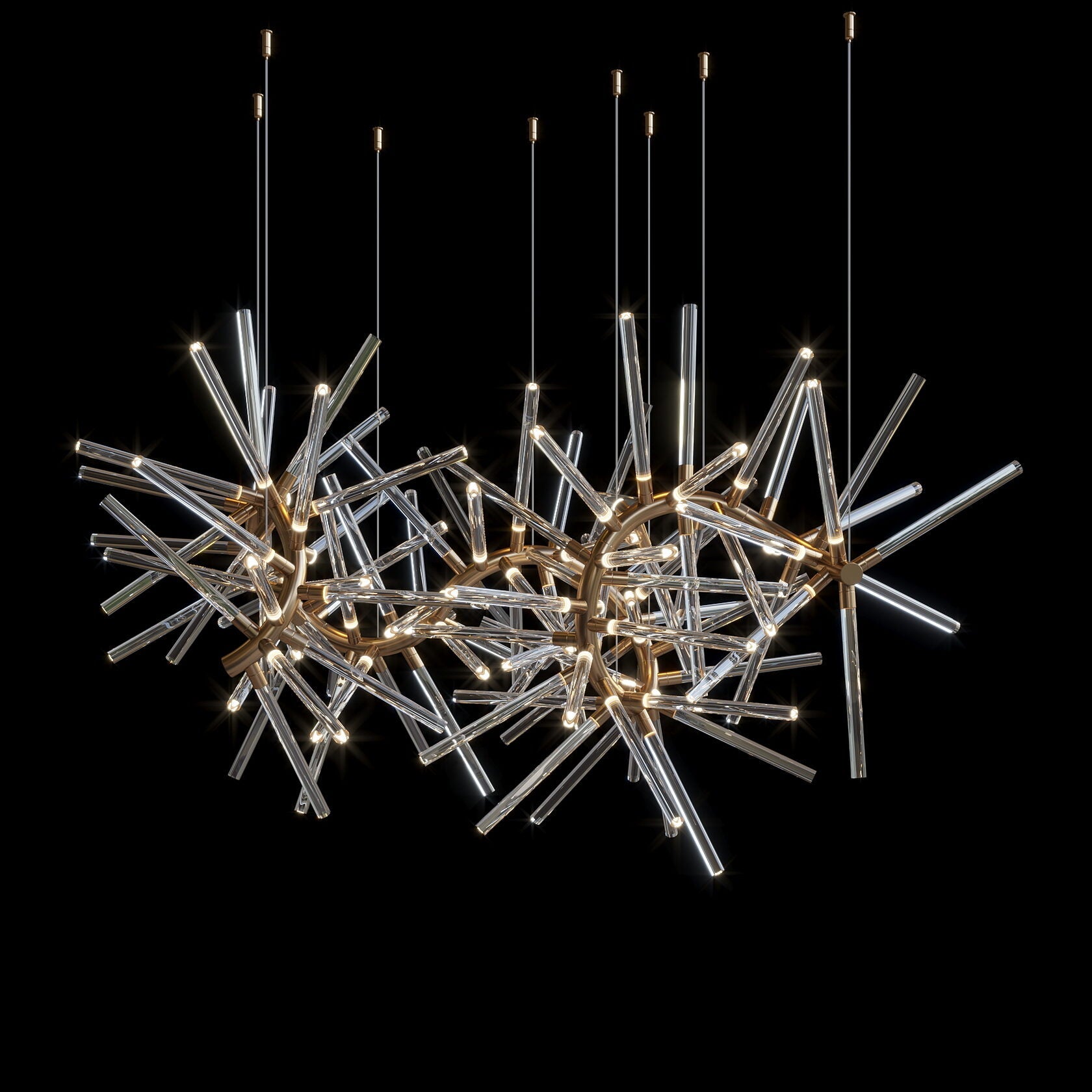 Crystal Starburst Branch Chandelier
