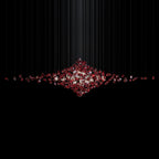 Crimson Crystal Scatter Chandelier