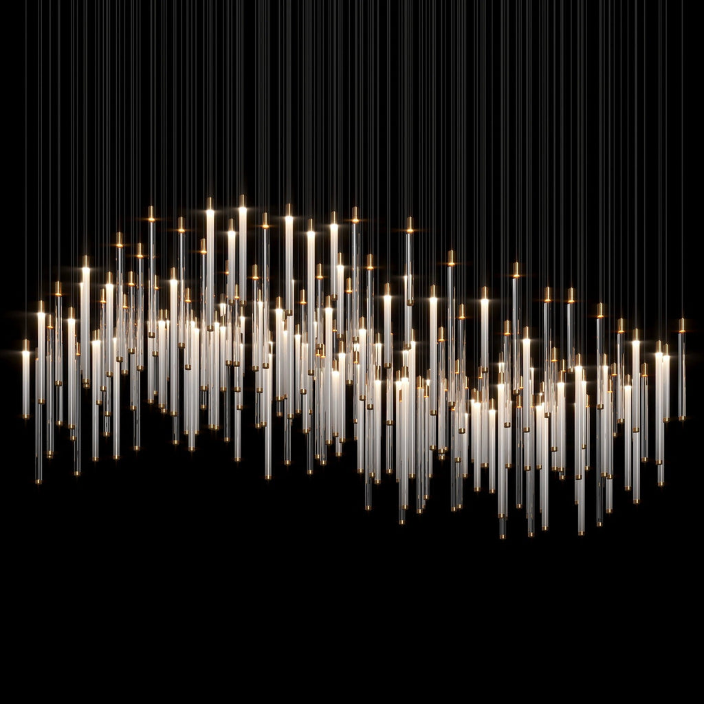 Linear Tube Rain Chandelier