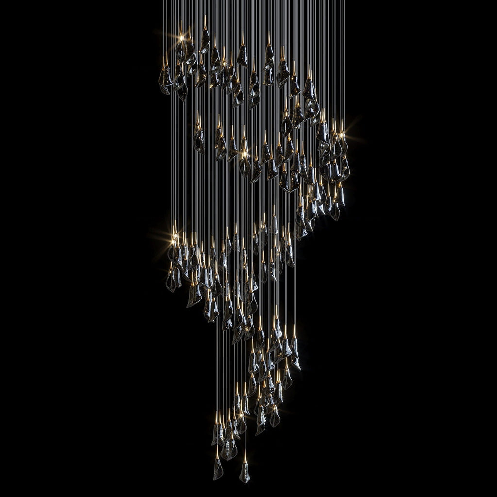 White Petal Drop Chandelier