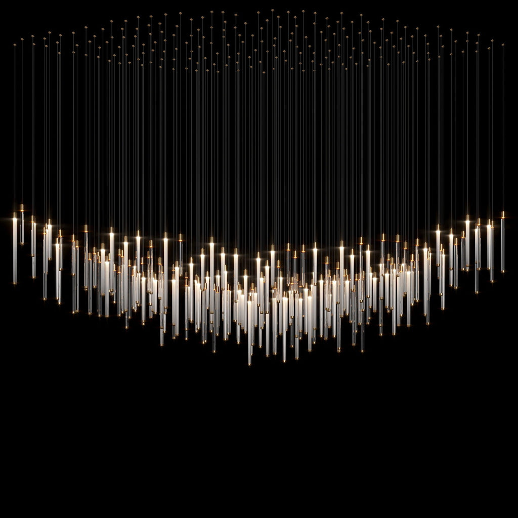 Linear Tube Rain Chandelier