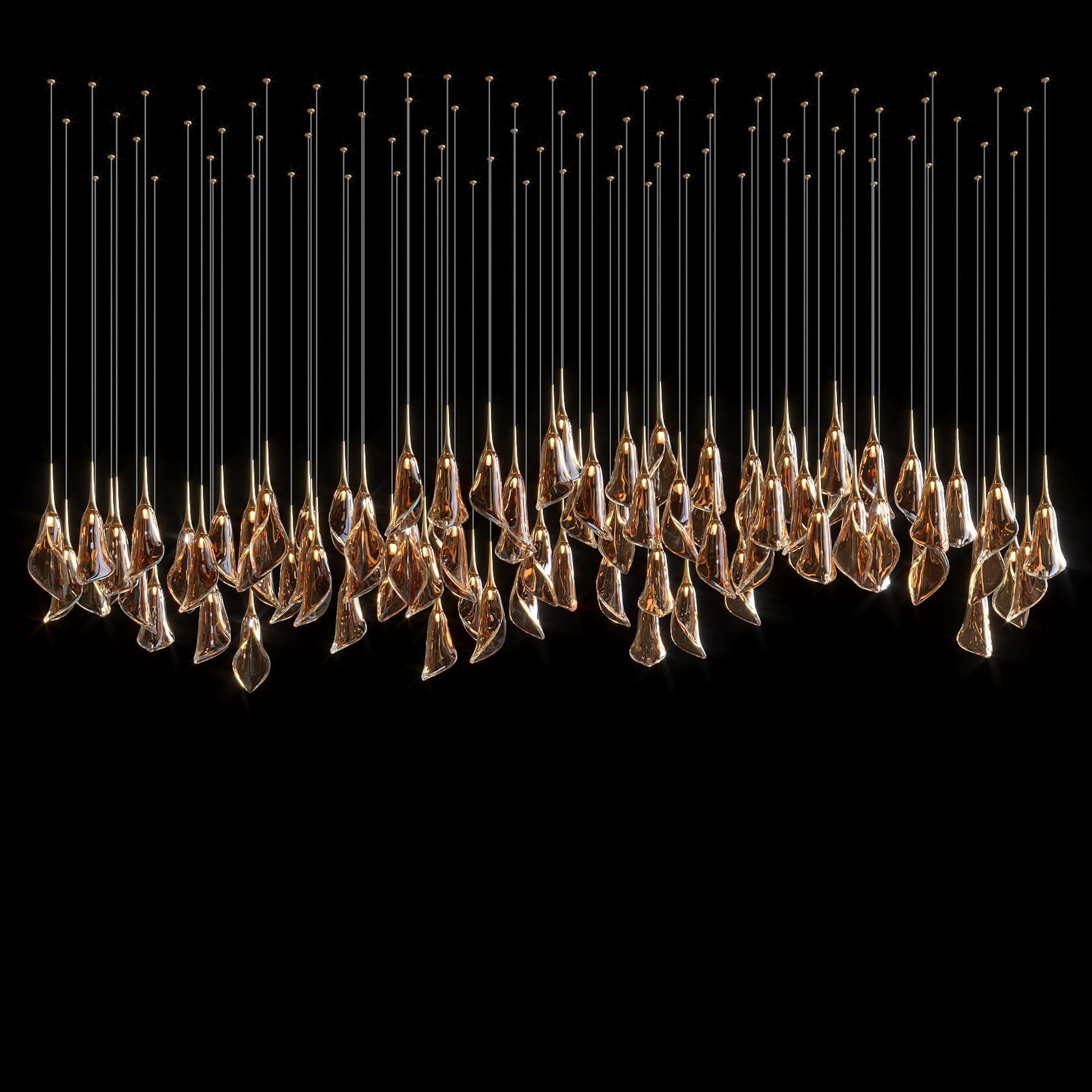 Crystal Petal Drop Chandelier