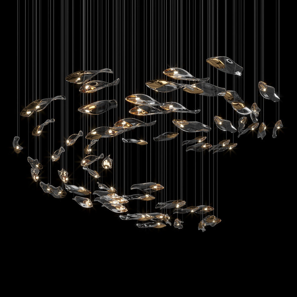 Smoke Glass Current Chandelier