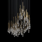 Crystal Raindrop Reed Chandelier