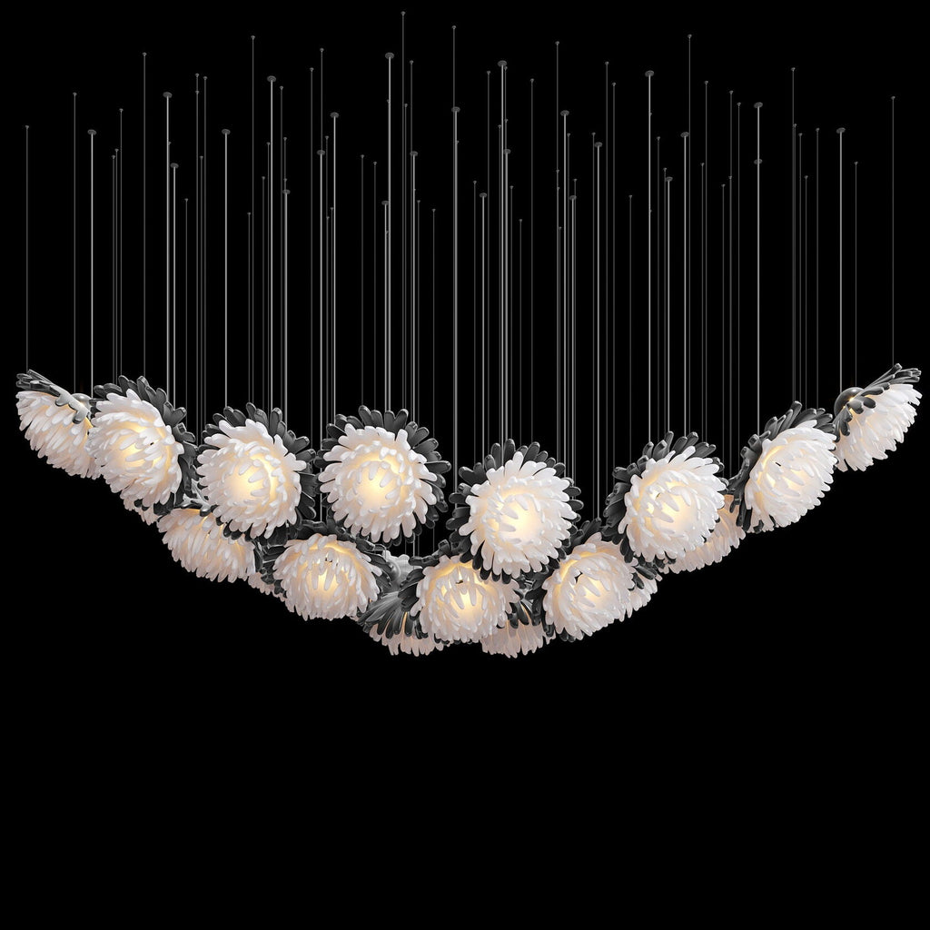 Monochrome Daisy Cluster Chandelier