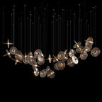 Smoke Disc Orbit Chandelier