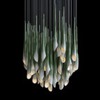 Green Trumpet Cluster Chandelier